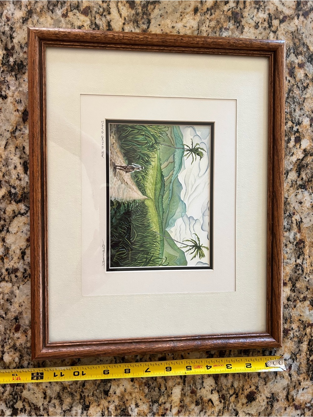 Signed Hawaiian Tropical Watercolor Wall Art - Picture 6 of 10